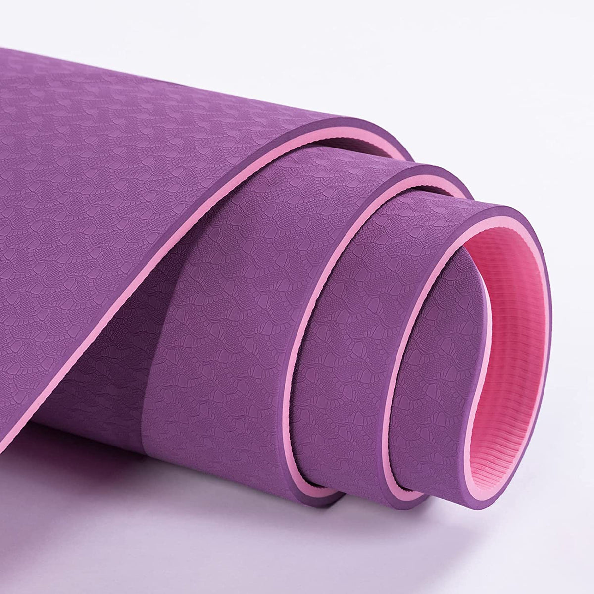 Non-Slip Yoga Mat - Eco-Friendly, 1/4" Thick Pilates and Fitness Mat for Women with Anti-Tear Design, Includes Carrying Sling and Storage Bag for Home Workouts