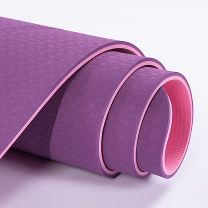 Non-Slip Yoga Mat - Eco-Friendly, 1/4" Thick Pilates and Fitness Mat for Women with Anti-Tear Design, Includes Carrying Sling and Storage Bag for Home Workouts