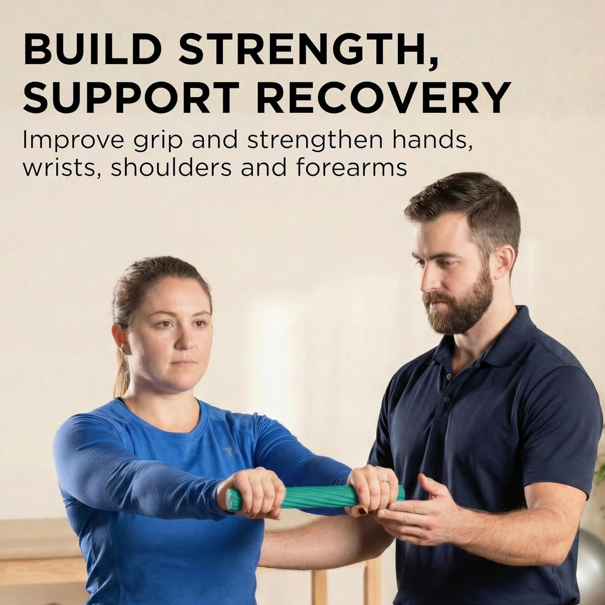 Flexbar Resistance Bar, Tennis Elbow, Physical Therapy, M, Green | Flex Therapy Bar for Physical Therapy, Wrist and Forearm Exercise, with Non Slip Grip and Compact Design