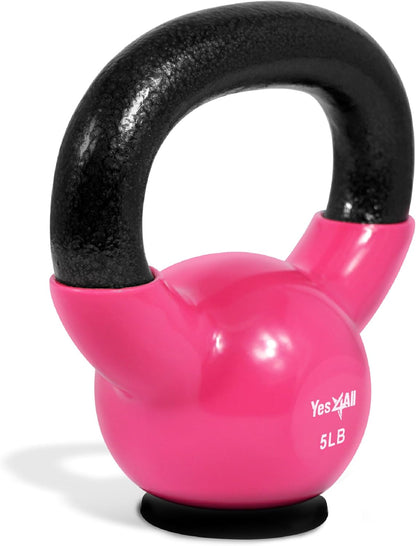 Kettlebells Rubber Base, Kettlebell Set for Women, Strength Training Kettlebells Weights (10-65 Lbs)